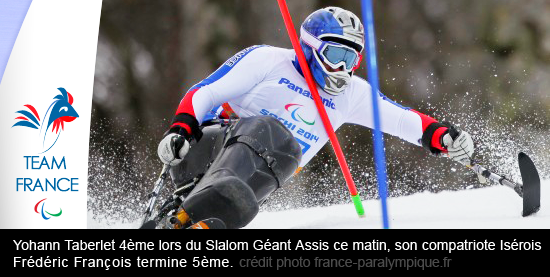 Slalom Géant Assis - Deux tricolore au pied du podium