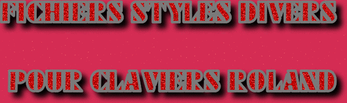 FICHIERS STYLES DIVERS ROLAND SÉRIE 1162