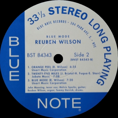 Reuben Wilson : Album " Blue Mode " Blue Note Records BST 84343 [ US ]