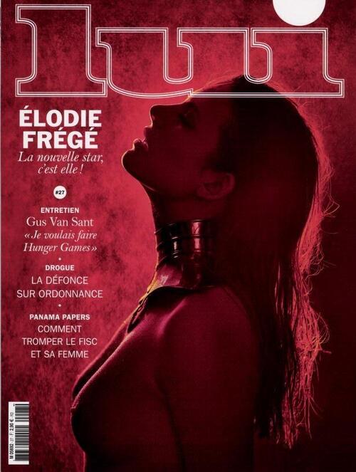 Elodie Frégé topless pour le magazine Lui