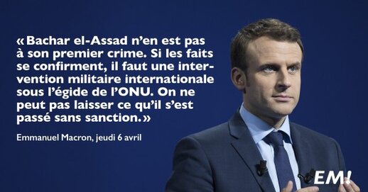Photo published for Macron prépare la guerre contre la Syrie, voici des preuves