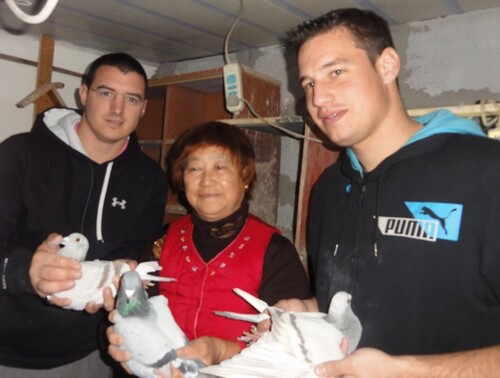Visite des colombophiles de Shangai