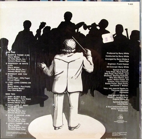 The Love Unlimited Orchestra 1973-74 : Album " Rhapsody In White " 20th Century Records T-433 [ US ]