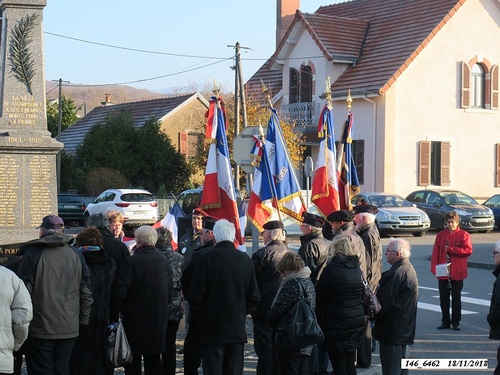 * cérémonie du 74ème anniversaire de la Libération au Monument aux Morts de Champagney.