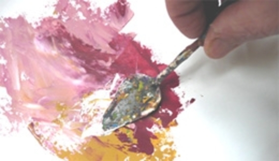 Couteau à peindre pour peinture acrylique et huile faire des aplats bout  pointu