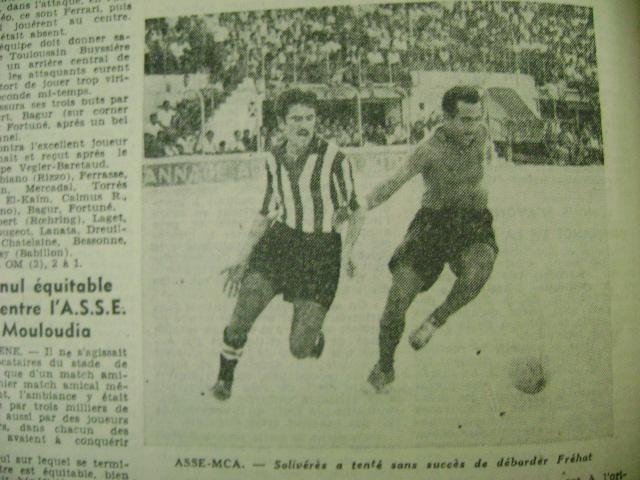 Dimanche 12.9.1954 Finale Coupe Milady Amical MCA-ASSE 4-1