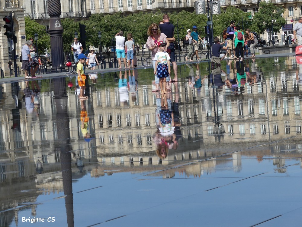 Le miroir d'eau à Bordeaux - été 2016