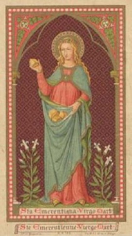 Sainte Emérentienne, Vierge, martyre († 304)