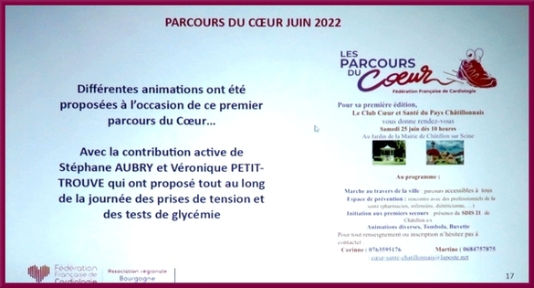 Le Club Cœur et Santé du Pays Châtillonnais a proposé de faire découvrir les activités physiques qu'il propose 