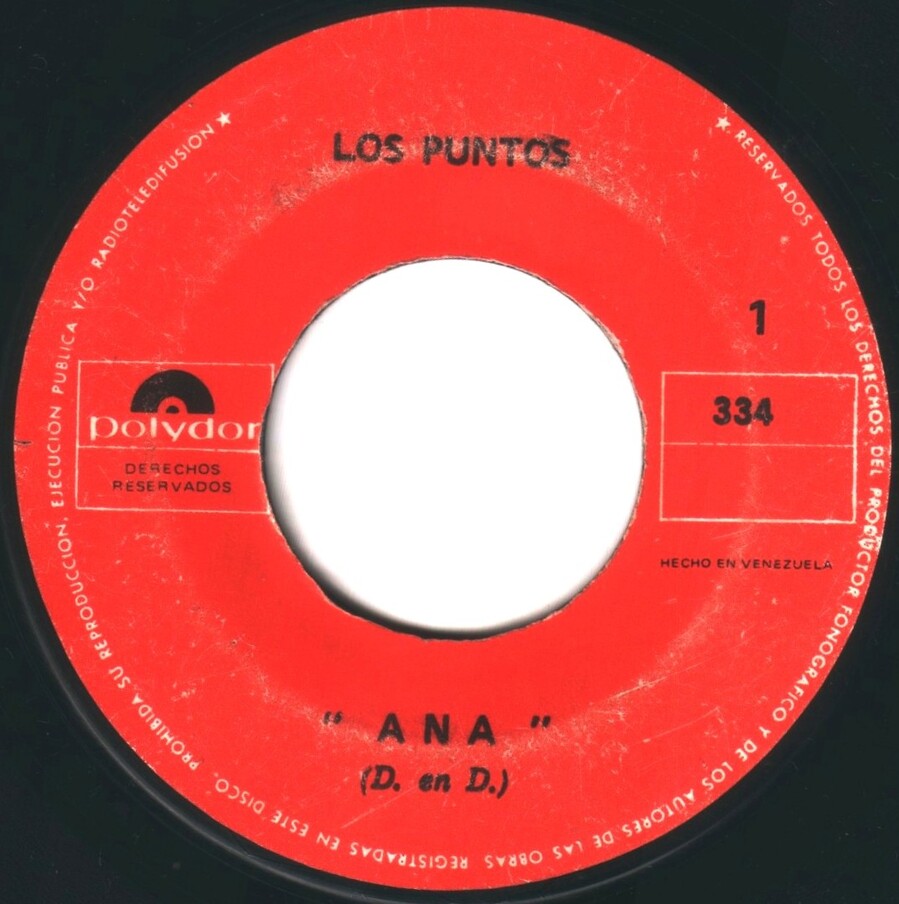 LOS PUNTOS - Ana (Single POLIDOR 334) Single 197_  Venezuela