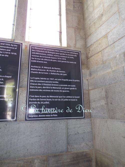 Sainte-Anne d'Auray, le mémorial de la grande guerre