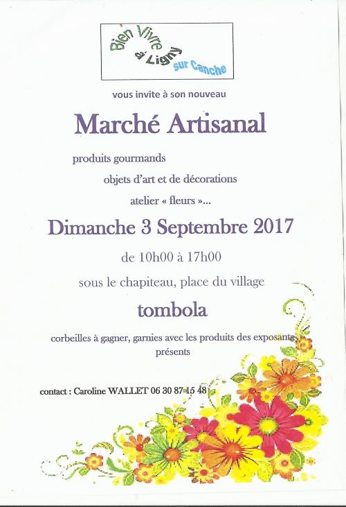 Marché artisanal à Ligny sur Canche