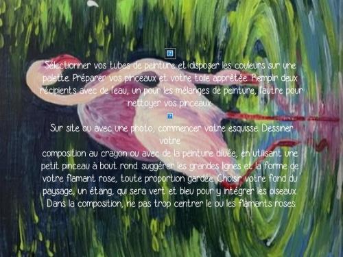 Dessin et peinture - vidéo 3504 : Comment peindre un flamant rose ? - acrylique ou huile.