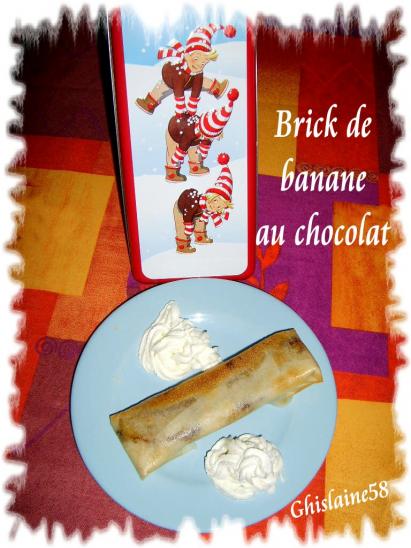 Brick de banane au chocolat