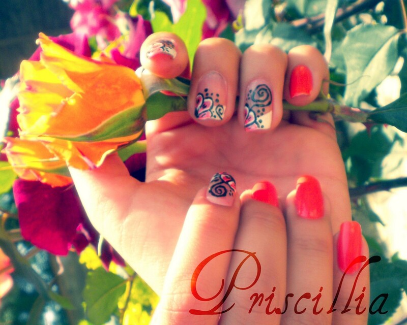 Nail art inspiré de "Tartofraise"