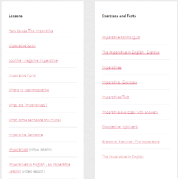 IMPERATIVE (Negative and Positive) Lesson and exercises