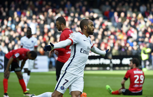 LOIC VENANCE / AFP Lucas a inscrit un doublé à Guingamp.