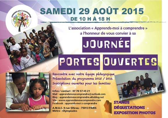 A vos agendas!...Journée portes ouvertes le samedi 29 août 2015