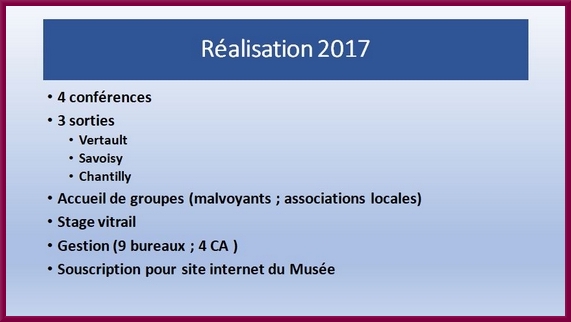 L'Assemblée Générale 2018 des Amis du Musée du Pays Châtillonnais