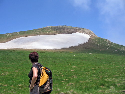 Le Pic de Bentaillole (1.965 m) et le Pic d'Ourtiset (1.934 m) depuis Campagna-de-Sault