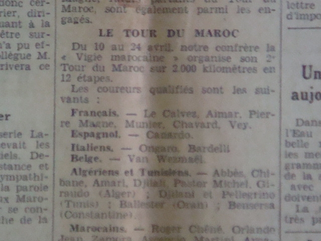 les ex mouloudéens abbès et djillali bencheikh au tour du maroc