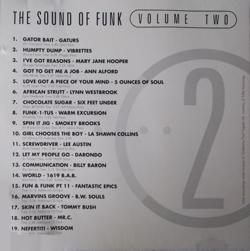 Various Artists : CD " The Sound Of Funk 2 'Back On The Double Bump' " Goldmine Soul Supply ‎Records GSCD12 [ UK ]