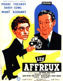 LES AFFREUX BOX OFFICE FRANCE 1959 AFFICHE DE CLEMENT HUREL