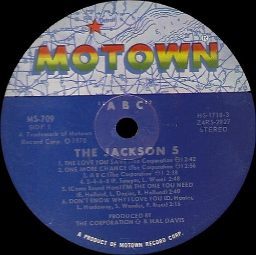 The Jackson 5 : Album " ABC " Motown Records MS-709 [ US ]