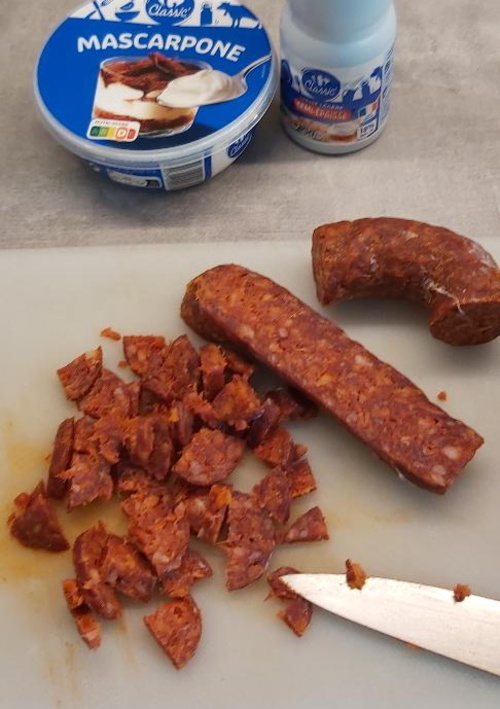 Une Sauce crémeuse au Chorizo