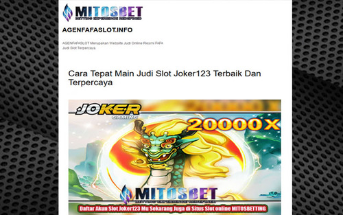 Layanan Game Slot Online Joker123 Gaming Indonesia