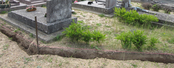 Aménagements dans le cimetière