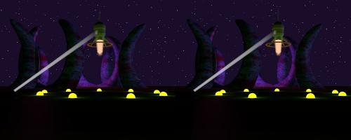 Le spatioport en vue stéréo