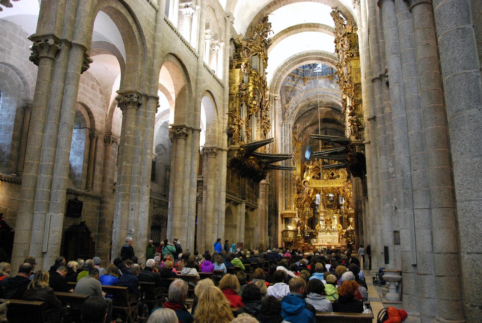 J53 - Santiago - Messe des pèlerins dans la cathédrale 