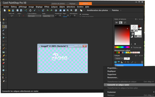 APPRENDRE A FAIRE UN FILIGRANE AVEC COREL PAINT SHOP PRO