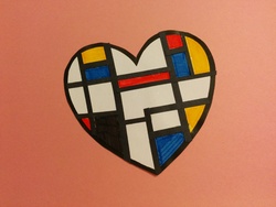 Les droites parallèles et perpendiculaires avec Mondrian 