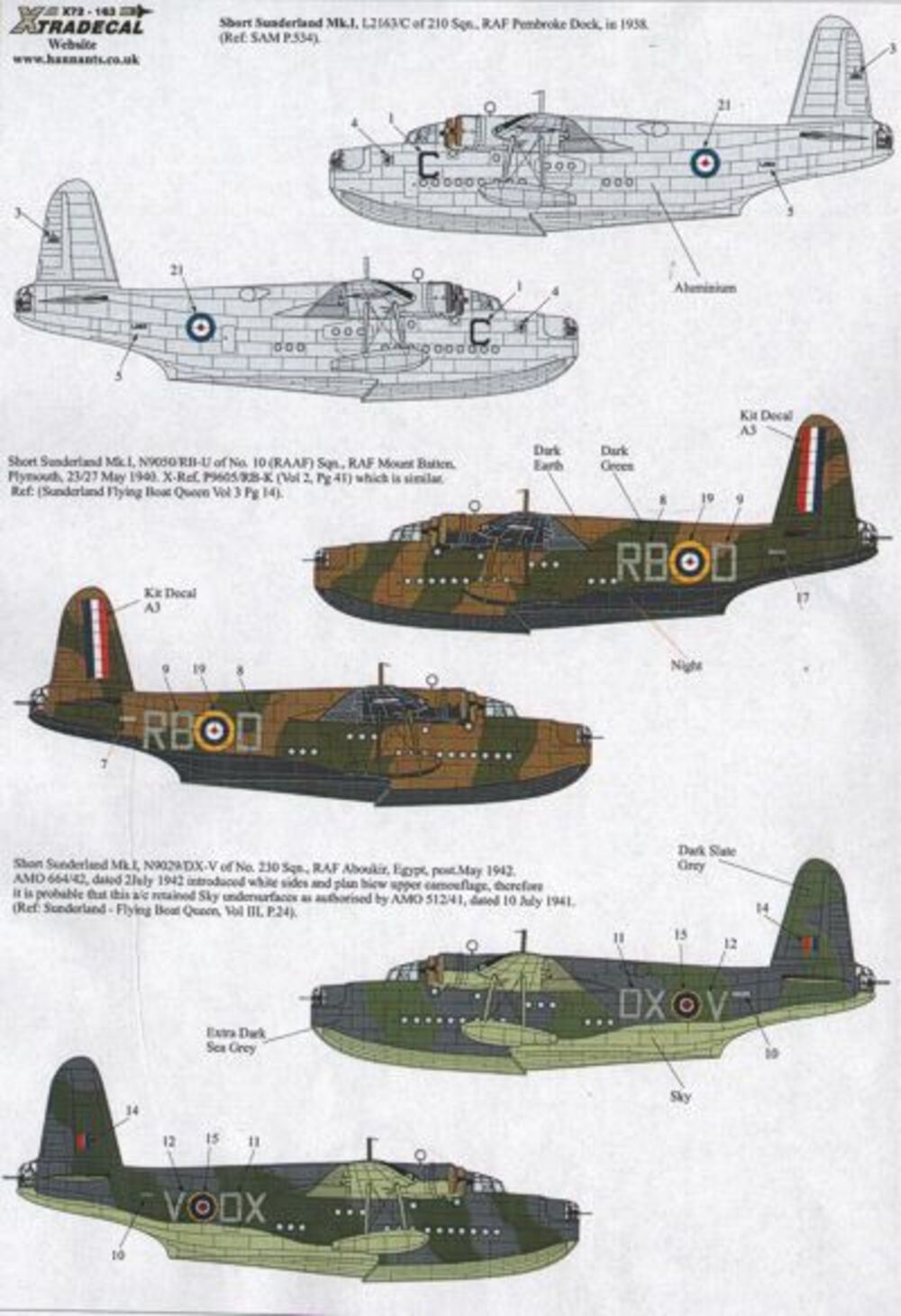 Les Plans du Bombardier S25 Short Sunderland 