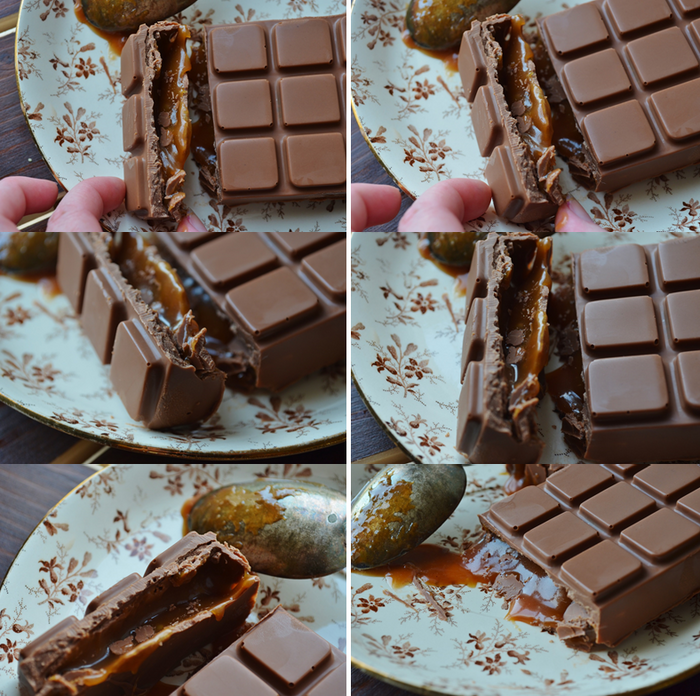 Tablettes de chocolat au lait au caramel beurre salé