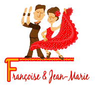 566 A et 566 B Flamenco couple - signature, gif animé blinkie