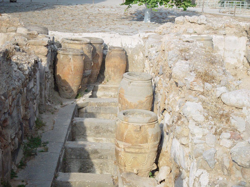 Le palais du roi Minos, à Cnossos, en Crète...