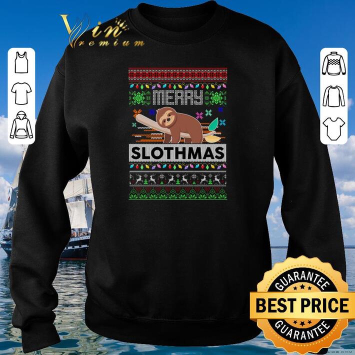 Hot merry Slothmas ugly Christmas shirt