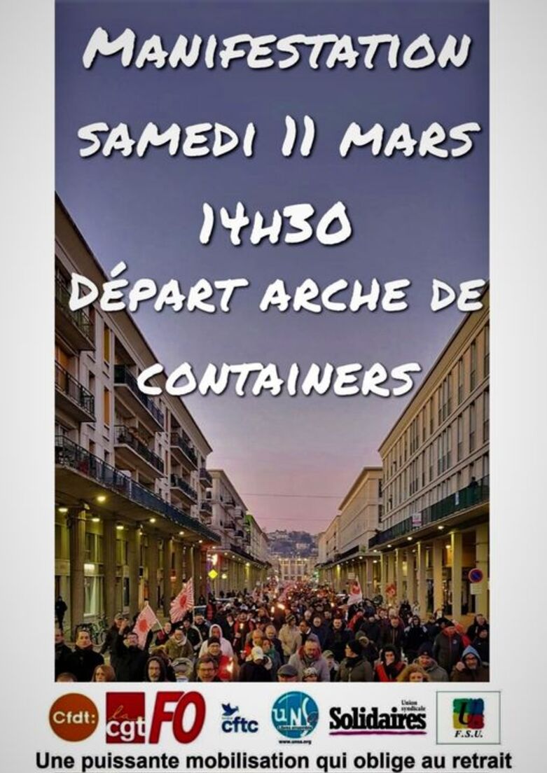 RETRAITES Samedi 11 mars à 14 h 30 Catène des conteneurs Le Havre