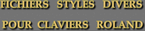 STYLES DIVERS CLAVIERS ROLAND SÉRIE 9973