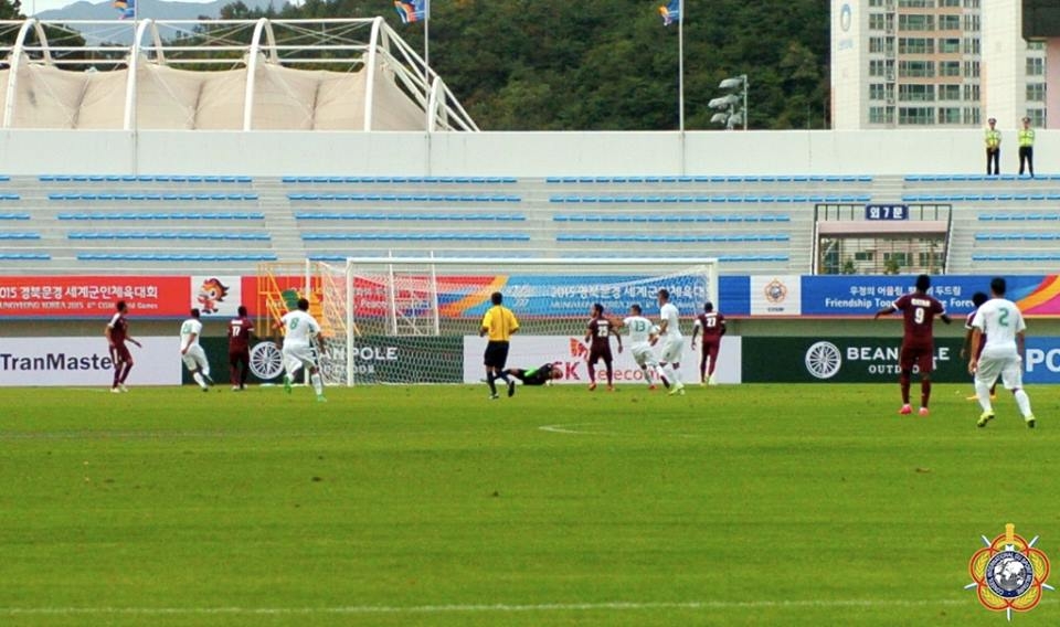 29.9.2015 en corée du sud jeux mondiaux militaire EN-Qatar 2-1 avec Abid