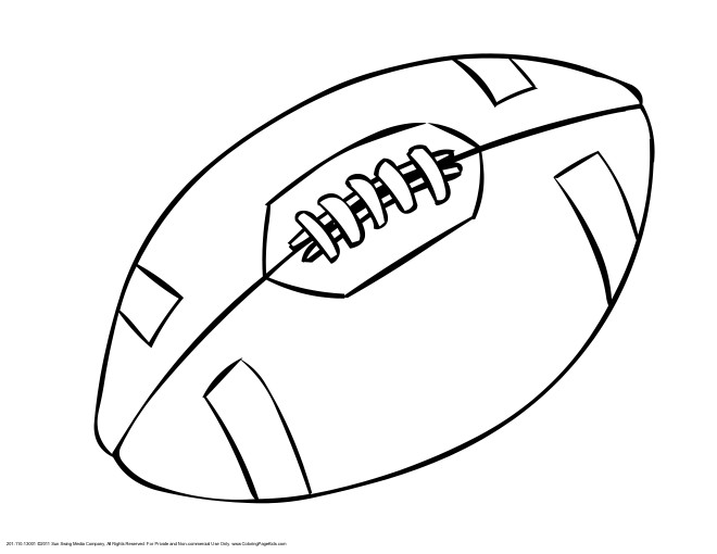Coloriage Ballon Rugby facile dessin gratuit à imprimer