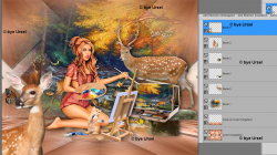 Schönheit des Unterholzes im Herbst