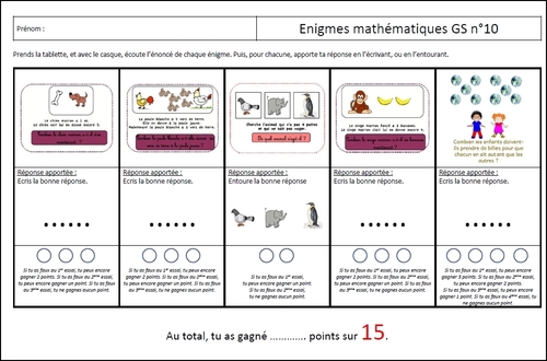 Programme de GS - isolement COVID