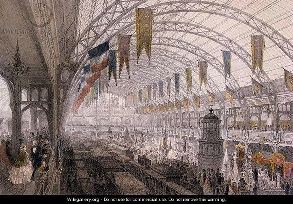 Expo PARIS 1855 -Intérieur  palais de l'industrie