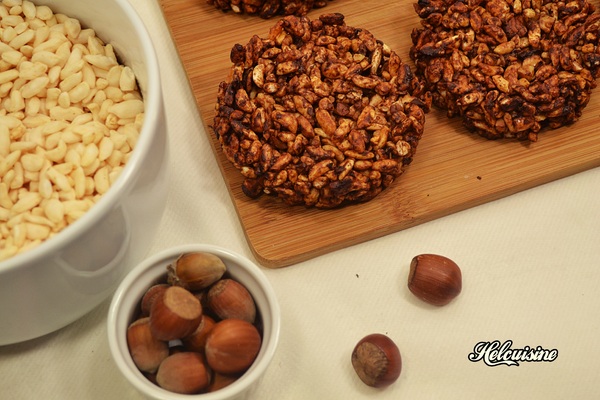 Galettes de riz soufflé choco / noisettes