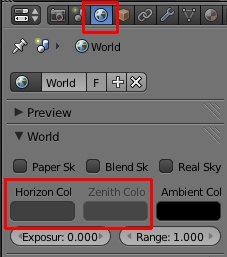 Pour changer la couleur du fond (Bouton World)