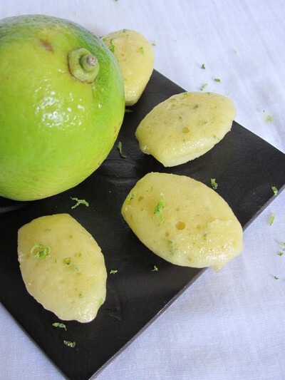 Madeleines au citron vert